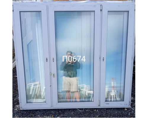 Пластиковое окно б/у 1550×1740